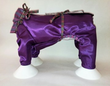 Elegants ceriņu krāsas suņu lietusmētelis, S